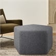 Lifestyle Solutions Gardner Ottoman in Gray Fabric Upholstery