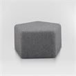 Lifestyle Solutions Gardner Ottoman in Gray Fabric Upholstery