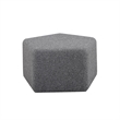 Lifestyle Solutions Gardner Ottoman in Gray Fabric Upholstery