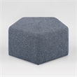 Lifestyle Solutions Gardner Ottoman in Blue Fabric Upholstery