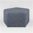 Lifestyle Solutions Gardner Ottoman in Blue Fabric Upholstery