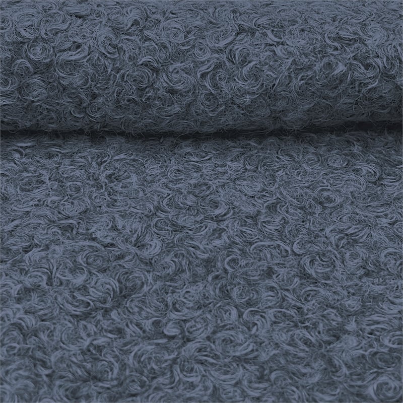 Lifestyle Solutions Gardner Ottoman in Blue Fabric Upholstery