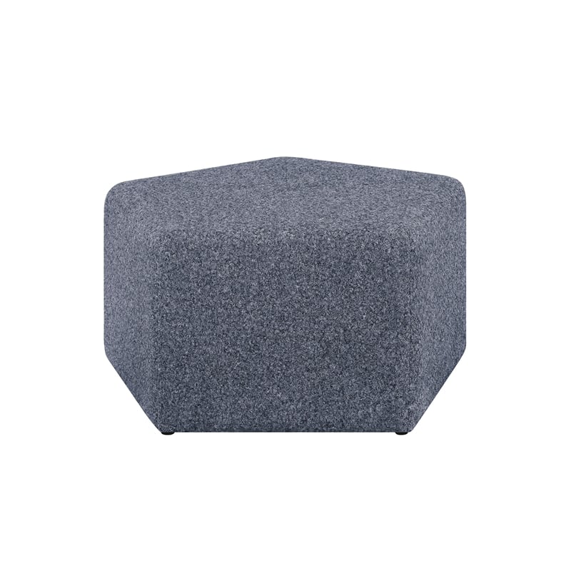 Lifestyle Solutions Gardner Ottoman in Blue Fabric Upholstery