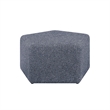 Lifestyle Solutions Gardner Ottoman in Blue Fabric Upholstery