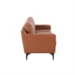 Serta Finley Stationary Sofa in Brown Faux Leather Upholstery
