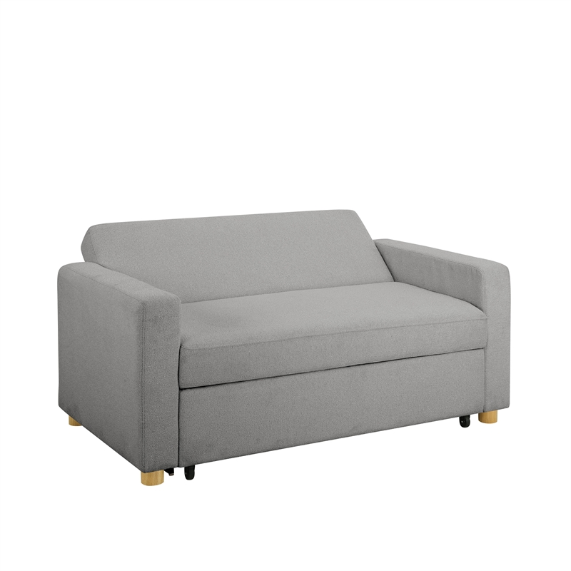 Serta Tacoma Convertible Sofa in Gray Fabric Upholstery