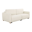 Serta Garland Convertible Sofa in Ivory Fabric Upholstery