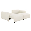Serta Garland Convertible Sofa in Ivory Fabric Upholstery