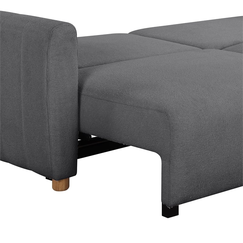 Serta Garland Convertible Sofa in Charcoal Gray Fabric Upholstery