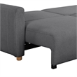 Serta Garland Convertible Sofa in Charcoal Gray Fabric Upholstery