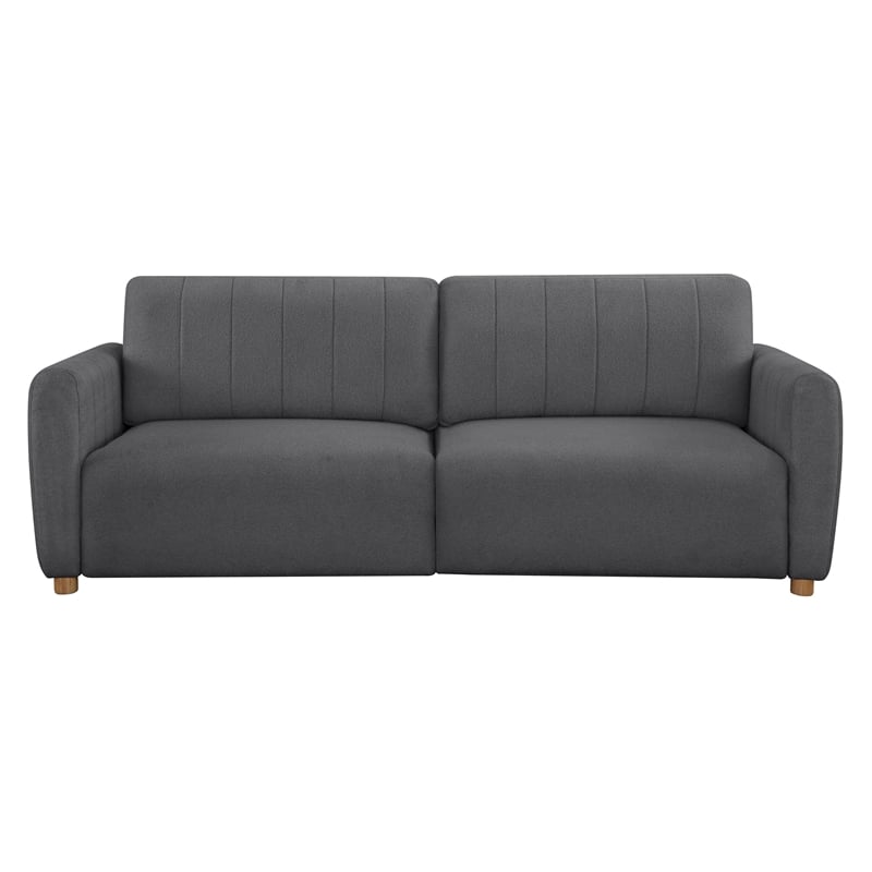 Serta Garland Convertible Sofa in Charcoal Gray Fabric Upholstery