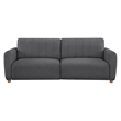 Serta Garland Convertible Sofa in Charcoal Gray Fabric Upholstery