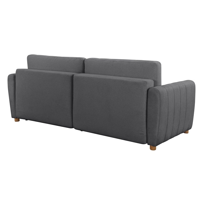 Serta Garland Convertible Sofa in Charcoal Gray Fabric Upholstery