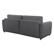 Serta Garland Convertible Sofa in Charcoal Gray Fabric Upholstery