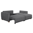 Serta Garland Convertible Sofa in Charcoal Gray Fabric Upholstery