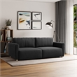 Serta Garland Convertible Sofa in Charcoal Gray Fabric Upholstery
