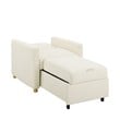 Serta Chandler Convertible Chair in Ivory Fabric Upholstery