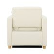 Serta Chandler Convertible Chair in Ivory Fabric Upholstery