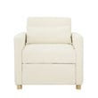 Serta Chandler Convertible Chair in Ivory Fabric Upholstery