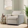 Serta Chandler Convertible Chair in Ivory Fabric Upholstery
