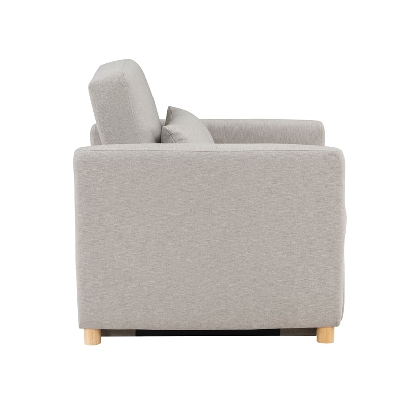 Serta Chandler Convertible Chair in Light Gray Fabric Upholstery