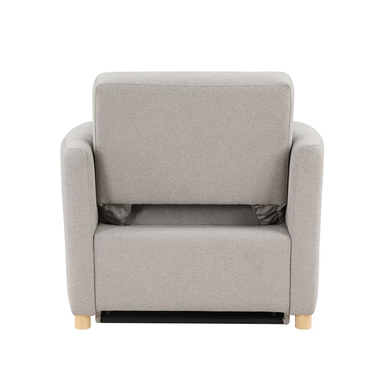 Serta Chandler Convertible Chair in Light Gray Fabric Upholstery