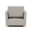 Serta Chandler Convertible Chair in Light Gray Fabric Upholstery