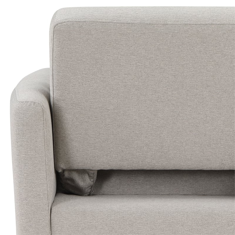 Serta Chandler Convertible Chair in Light Gray Fabric Upholstery