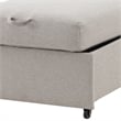 Serta Chandler Convertible Chair in Light Gray Fabric Upholstery