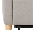 Serta Chandler Convertible Chair in Light Gray Fabric Upholstery