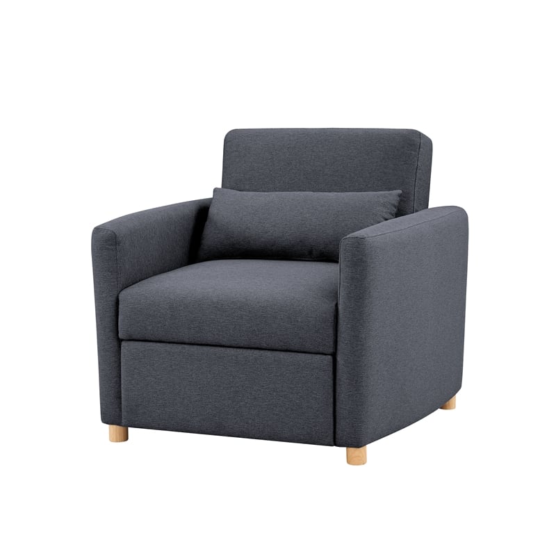 Serta Chandler Convertible Chair in Navy Blue Fabric Upholstery