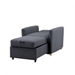 Serta Chandler Convertible Chair in Navy Blue Fabric Upholstery