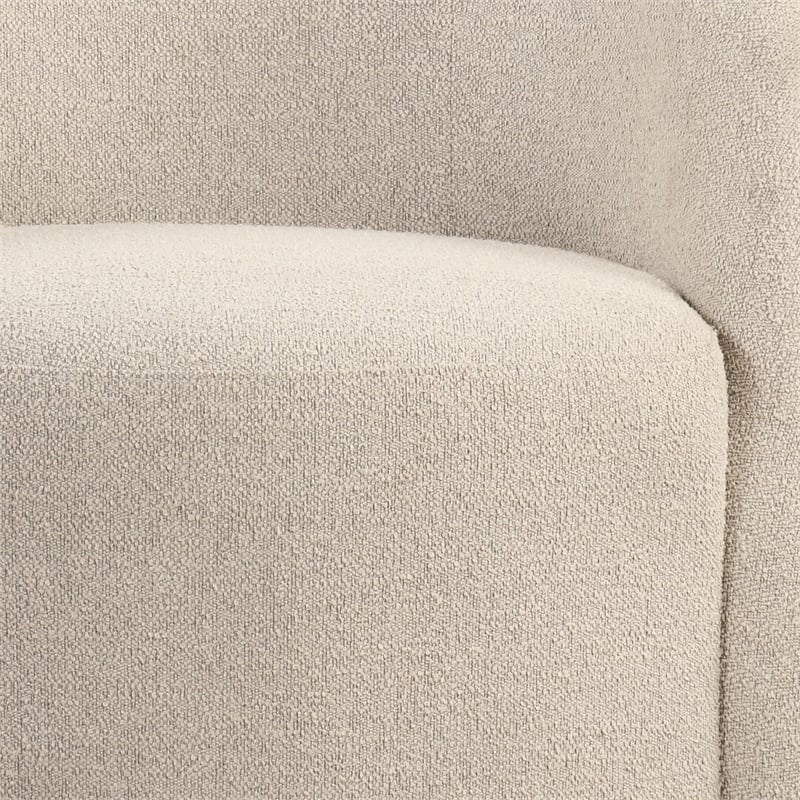 Lifestyle Solutions Boston Swivel Accent Chair in Khaki Beige Fabric Upholstery