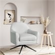 Lifestyle Solutions Fairfield Swivel Chair in Light Gray Fabric Upholstery