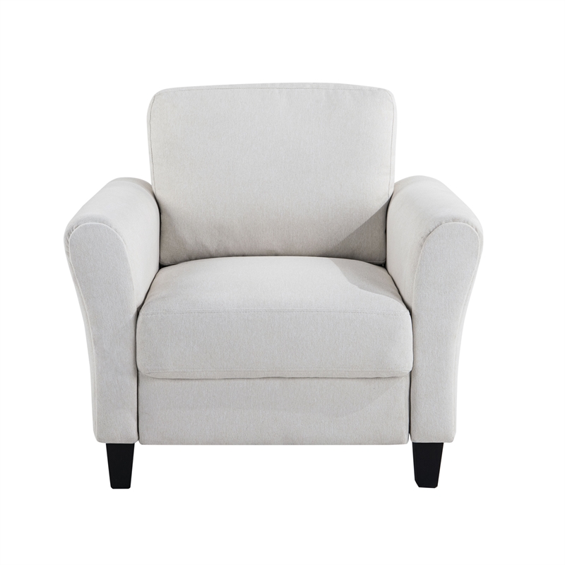 Lifestyle Solutions Mavrick Arm Chair in Cream Fabric Upholstery