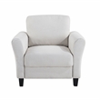 Lifestyle Solutions Mavrick Arm Chair in Cream Fabric Upholstery
