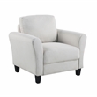 Lifestyle Solutions Mavrick Arm Chair in Cream Fabric Upholstery
