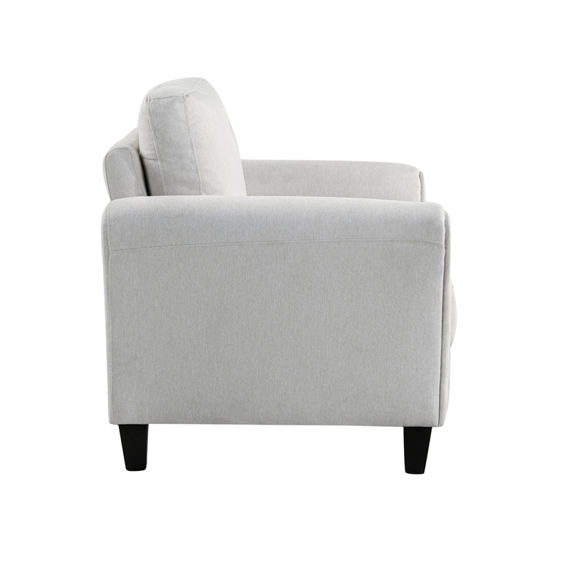 Lifestyle Solutions Mavrick Arm Chair in Cream Fabric Upholstery