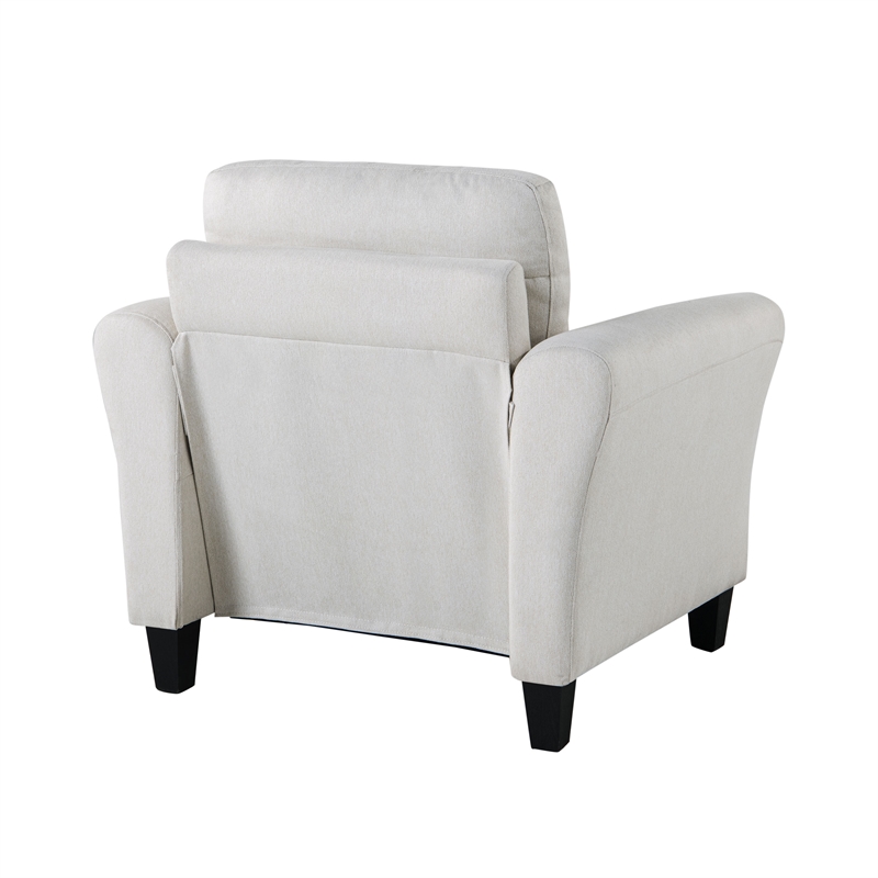 Lifestyle Solutions Mavrick Arm Chair in Cream Fabric Upholstery