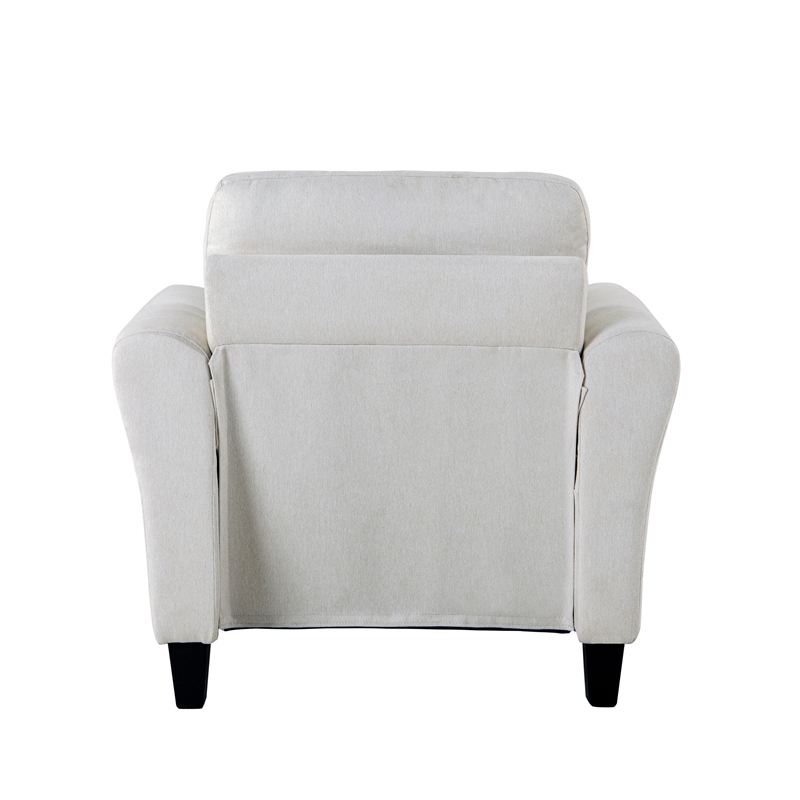 Lifestyle Solutions Mavrick Arm Chair in Cream Fabric Upholstery