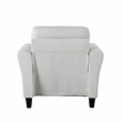 Lifestyle Solutions Mavrick Arm Chair in Cream Fabric Upholstery