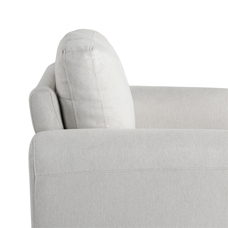 Lifestyle Solutions Mavrick Arm Chair in Cream Fabric Upholstery