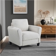 Lifestyle Solutions Mavrick Arm Chair in Cream Fabric Upholstery