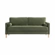 Lifestyle Solutions Jareth Stationary Sofa in Olive Fabric Upholstery