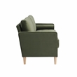 Lifestyle Solutions Jareth Stationary Sofa in Olive Fabric Upholstery