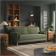Lifestyle Solutions Jareth Stationary Sofa in Olive Fabric Upholstery