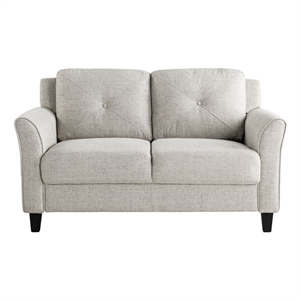Lifestyle Solutions Harvard Loveseat in Beige Fabric Upholstery