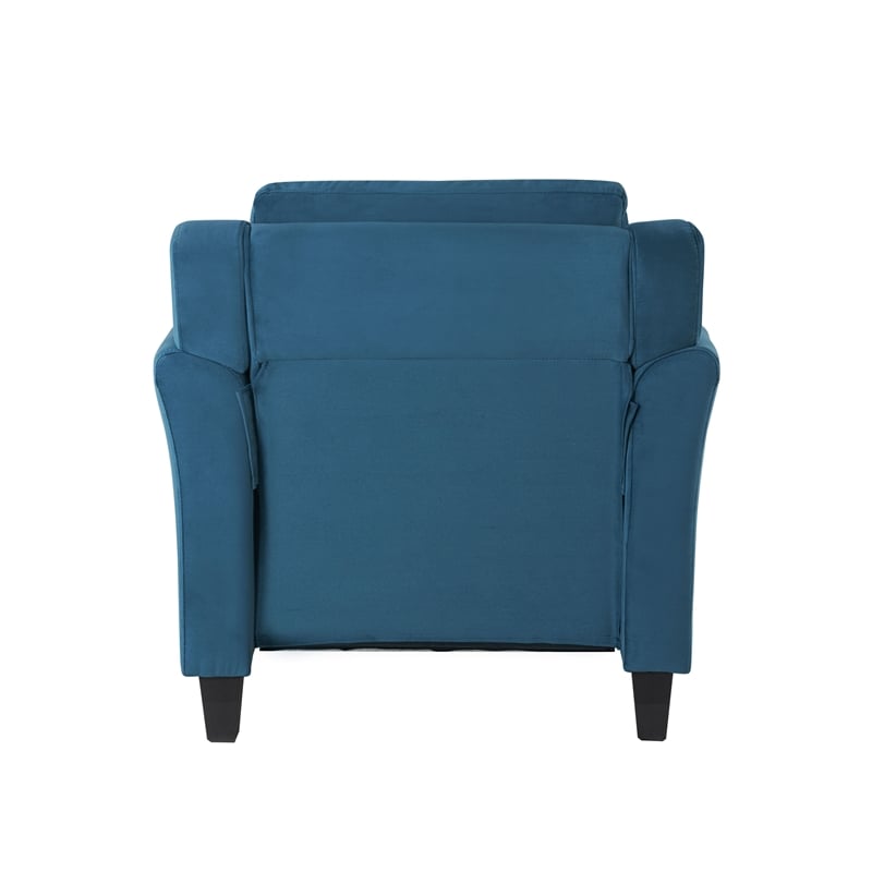 Lifestyle Solutions Harvard Arm Chair in Blue Fabric Upholstery