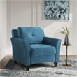 Lifestyle Solutions Harvard Arm Chair in Blue Fabric Upholstery