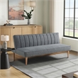 Serta Stanford Convertible Sleeper Sofa in Gray Fabric Upholstery